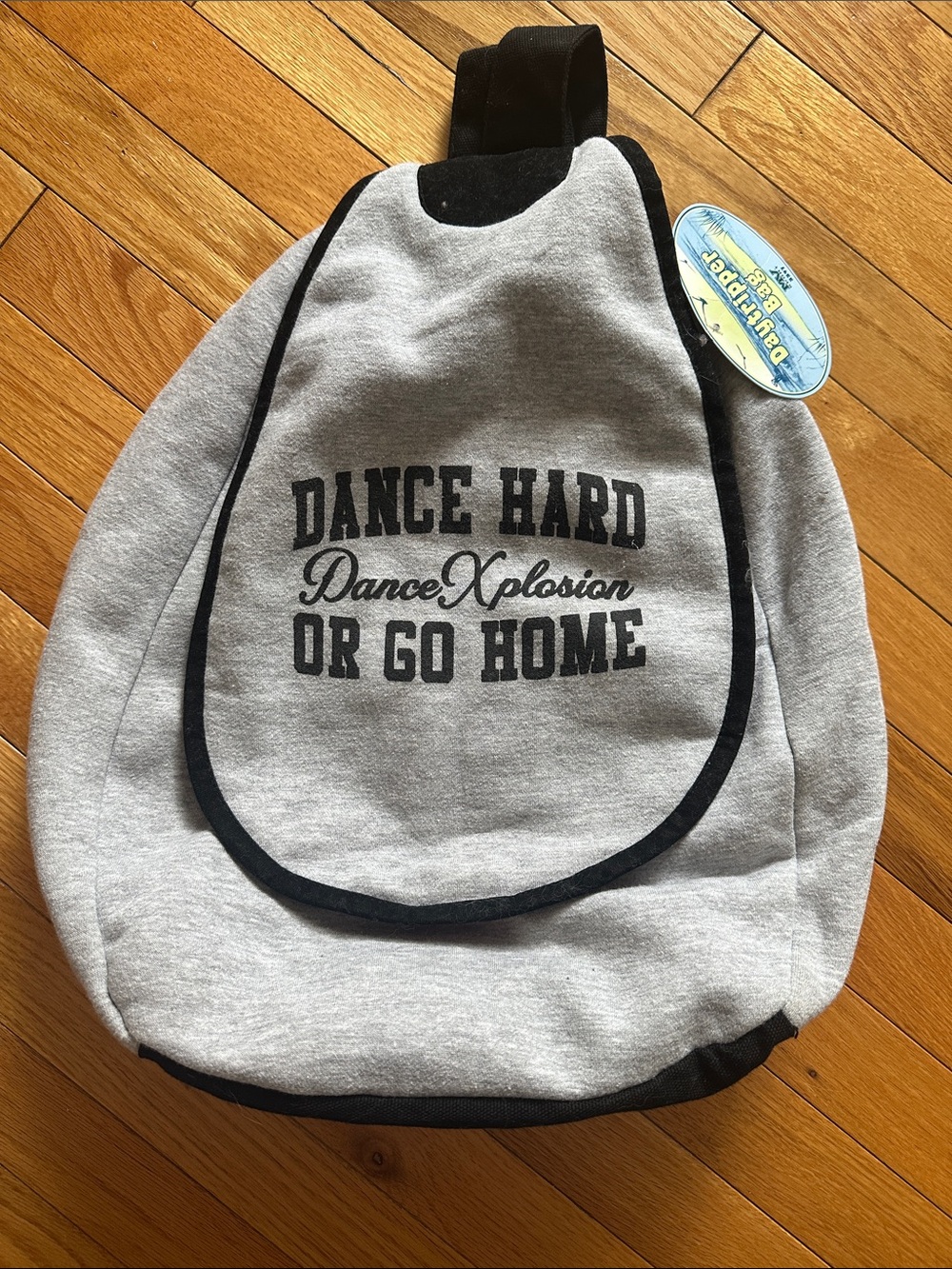 DanceXplosion Gray Backpack - "Dance Hard or Go Home"